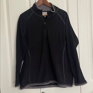 Black Quarter-Zip Women's Sweatshirt